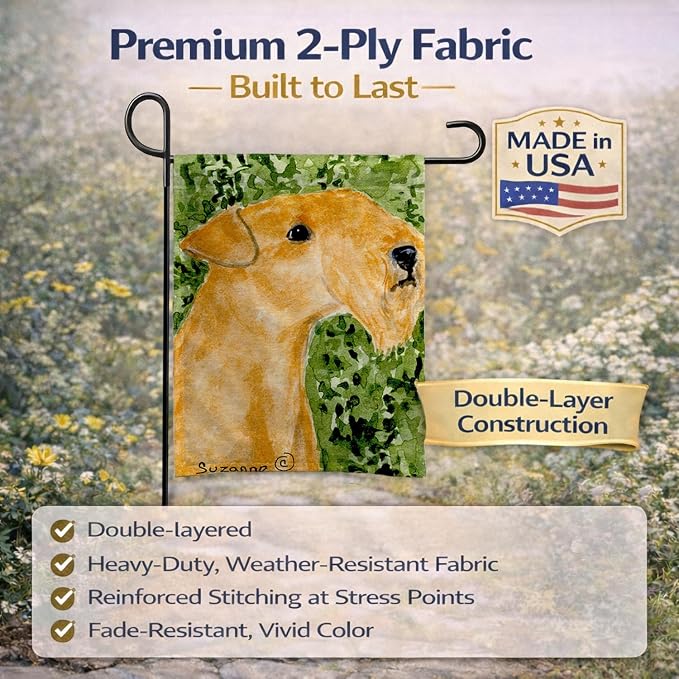 Caroline's Treasures SS8804GF Lakeland Terrier Garden Flag Mailbox Flag Decorative Yard Flag Banner Outside Patio Artwork Yard Flower Beds, Garden Size, Multicolor