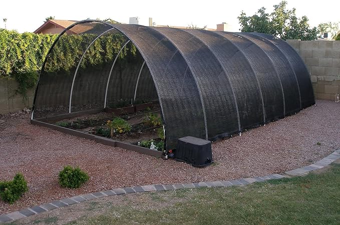Agfabric 30% Shade Cloth 10X 20ft Sun Shade Coth Sunblock Shade Cloth Cover with Clips for Plants, Black