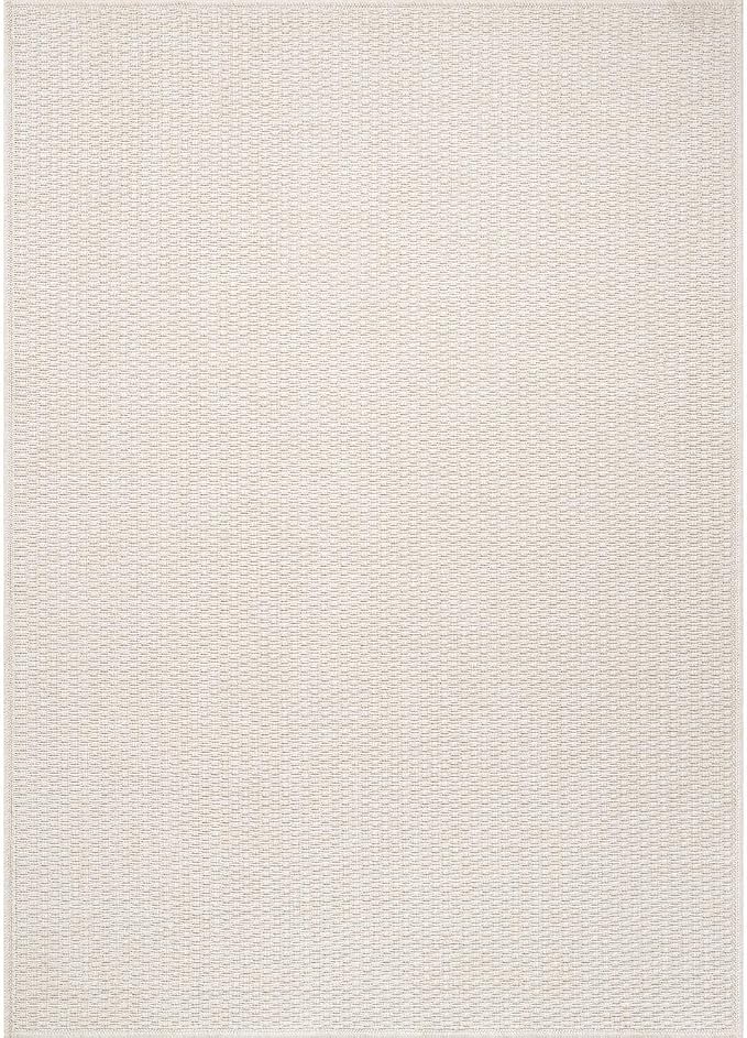 Luul Home Easy Jute Rugs 4x6 White Color Living Room Indoor Outdoor Area Rug for Farmhouse Patio and Kitchen Rug High Traffic Washable Easy to Clean Solid Boho Woven Design Outside Carpet (4 x 6)