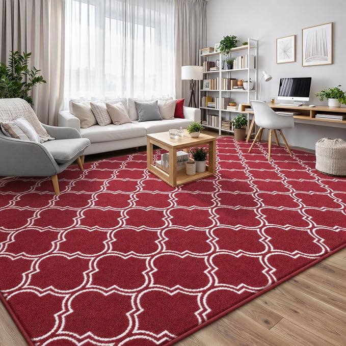 Keeko 7x10 Area Rugs for Living Room,Soft Washable Memory Foam Bedroom Rug | Indoor Throw Rug Low Pile Minimalist Non Slip Carpet for Kids Nursery Classroom Dorm Room Home Decor