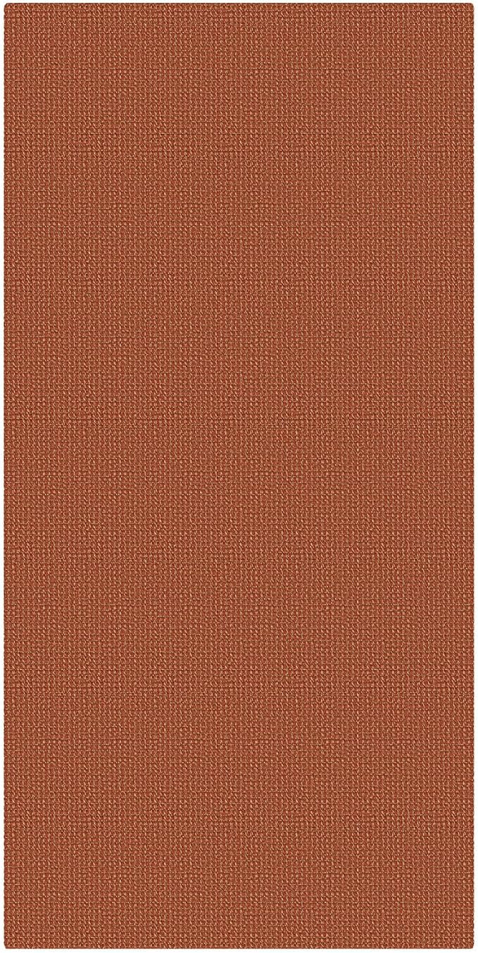 KOZYFLY Orange 3x6 Washable Runner Rug, Non Slip Wide Runners for Hallway, Woven Large Entryway Runners, Braided Floor Carpet Runner for Entry, Kitchen, Bedside, Hall, Burnt Orange/Tan