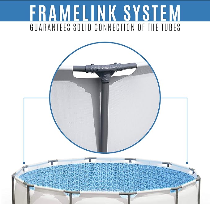 Bestway Swimming Pool Steel Pro MAX 56406 - FrameLink System - Easy to assemble - 305 x 76 cm - Incl. Cleaning Kit