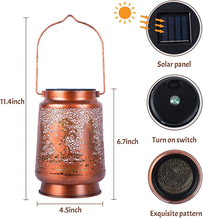 Horse Solar Lanterns Outdoor Waterproof, Horse Gifts for Women Men, Hanging Solar Lights for Yard, Patio, Lawn, Pathway, Tabletop, Porch, Garden Decor