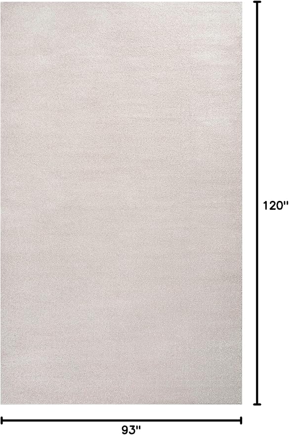 JONATHAN Y Haze Solid Low-Pile Ivory Indoor Area Rug 8x10, Coastal,Bohemian,Minimalist,Classic, Easy-Cleaning for Living Room,Bedroom,Kitchen,Pet Friendly,Non-Shedding (SEU100D-8)