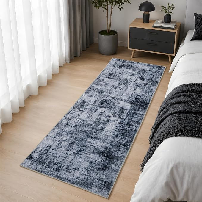 2x6 Abstract Kitchen Runner Rug Washable Non-Slip Bedroom Rugs | Non Slip Soft Rug Modern Abstract Indoor Floor Stain Resistant Carpet for Bedroom Dining Room Farmhouse Nursery Home Office