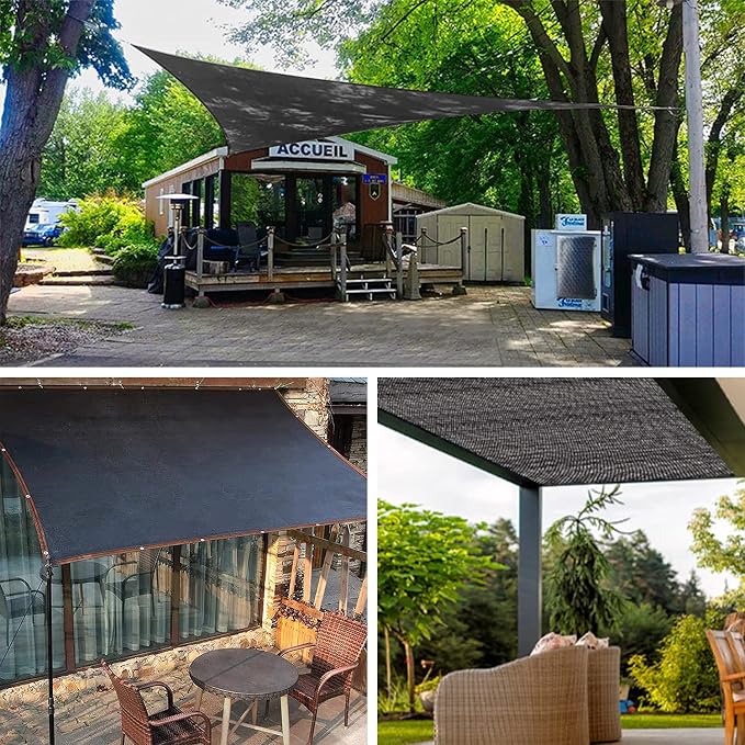 70% 30 X 50 FT Black Shade Cloth, Outdoor Sunblock Shade Cloth with Grommets, Durable Sun Shade Netting Shading Antifreezing for Patio, Garden, Plants Cover, Greenhouse, Barns, Dog Kennel