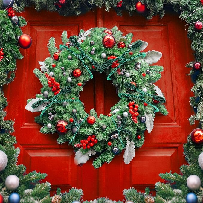 60 Pcs 20 Inches Christmas Garland Ties Christmas Decorative Twist Ties Reusable and Flexible Banister Ties Garland Ties for Garland, Banister Home Decoration