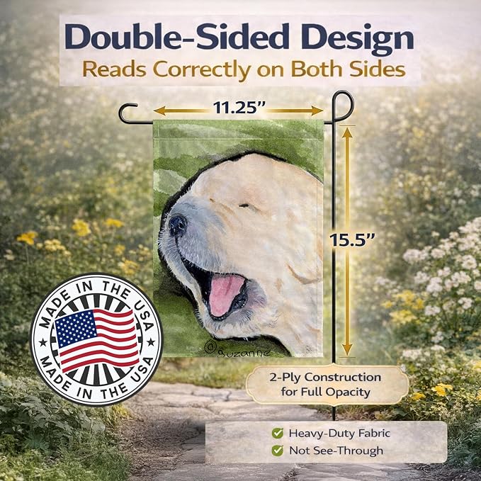 Caroline's Treasures SS8717GF Golden Retriever Garden Flag Mailbox Flag Decorative Yard Flag Banner Outside Patio Artwork Yard Flower Beds, Garden Size, Multicolor