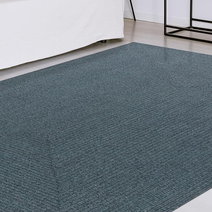 Superior Indoor Outdoor Area Rug, Handwoven Reversible Braided Home Decor for Living Room, Kitchen, Dining Room Floors, Patio, Front Porch, Deck, Modern, Boho, Farmhouse Style, 8' x 10', Lagoon Breeze