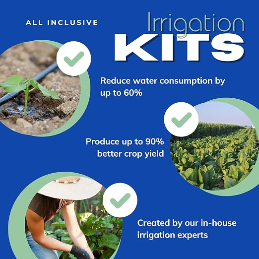 Dripworks Premium Garden Bed Irrigation Kit for Watering Plants in Raised Garden Bed - Waters Upto 3 Beds (4'x8') | Agricultural Grade Components | Trusted Brand Since 1991