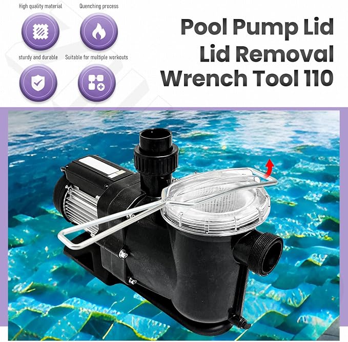 Pool Pump Lid Removal Wrench Tool 110 for Swimqu-IP & Hayward Strainer | Strainer Pump Lid Removing Tool - 14'' X 2.7'' X 0.5'' Compatible with American Products Strainer Replacement - U79-11