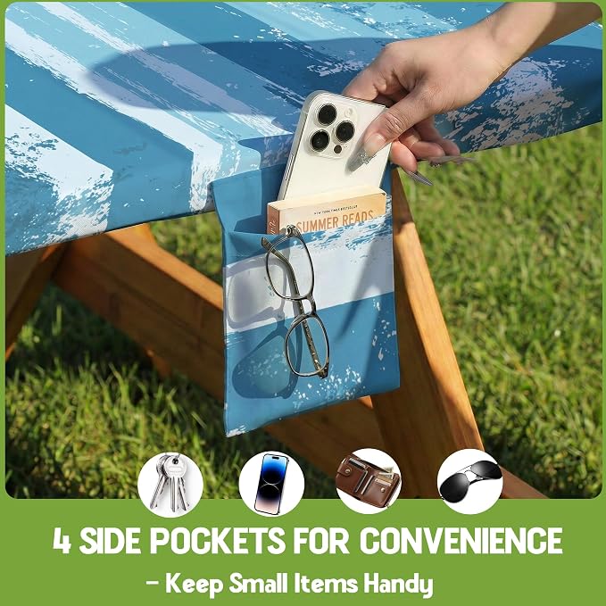 Picnic Table Cover with Bench Covers Elastic Table Cloth Cool Fun Unique Ideas Birthday Party Christmas Xmas Mother Valentine's Day Camping Gifts for Camper RV Owner Camping Lovers Women Mom Adult