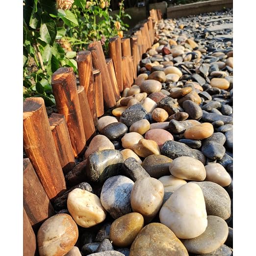 FANTIAN 5 lbs River Rocks Pebbles for Indoor Plants, Decorative Mixed Color River Rocks for Potted Plants Landscaping Fish Tank Patio Garden Vase Fountain and Outdoor Decorative Stones