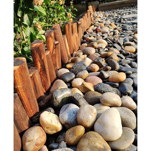 FANTIAN 20 lbs Decorative Pebbles for Outdoor Landscaping, 1-2 inch Polished River Rocks for Plant Outdoor, Aquarium, Vase, Fish Tank Gravel, River Stones and Garden Rocks