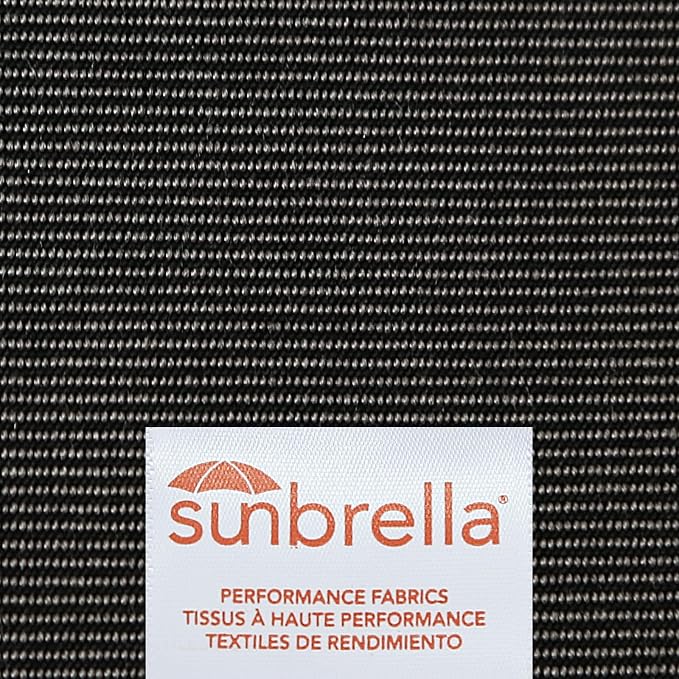 Sunbrella Outdoor Patio Chair Cushions 44x21x3.5 inch, Set of 2 Thicken Comfy Cushions for Rocker Non Slip Fade Shield Water Repellent High Back with Ties, Canvas Coal