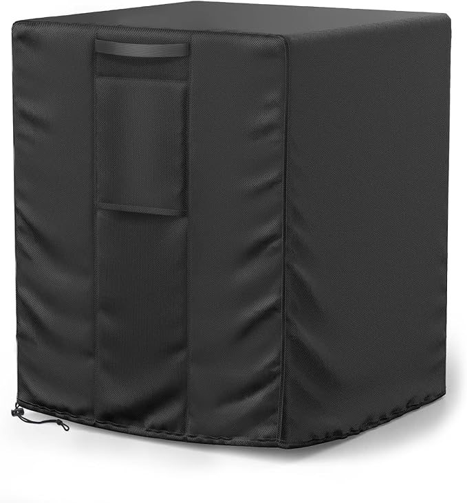 Mrrihand Central Air Conditioner Cover for Outside Units Waterproof Heavy Duty AC Unit for Outdoor Large AC Cover for Winter (34"X34"X38")-Balck