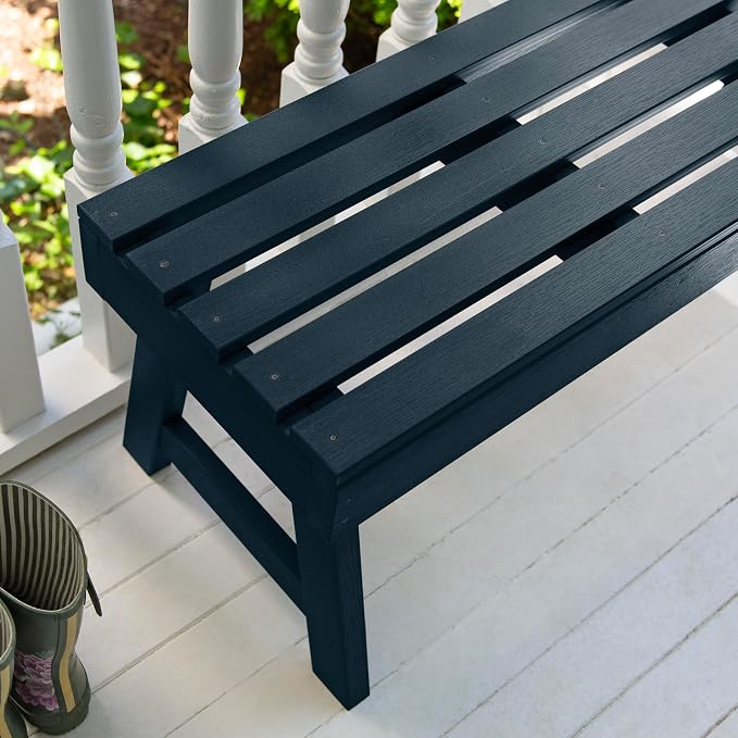 Highwood Weatherly Backless Bench, 4-Feet, Federal Blue