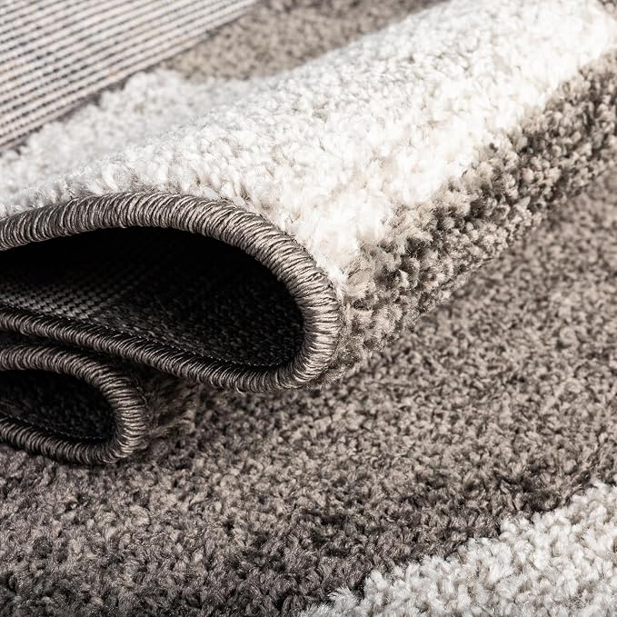 Unique Loom Autumn Collection Area Rug - Providence (5' 3" x 8' Oval, Gray/ Ivory)