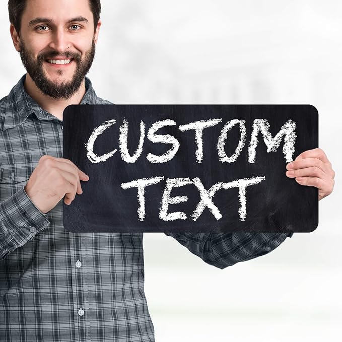 Custom Sign, Custom Street Sign, 11 Font Colors, 13 Font Styles, 4 Hole Options, 22 Sizes, 9x18 Inches, Rust Free DiBound, Fade Resistant, Made in USA by My Sign Center (Chalkboard Black)