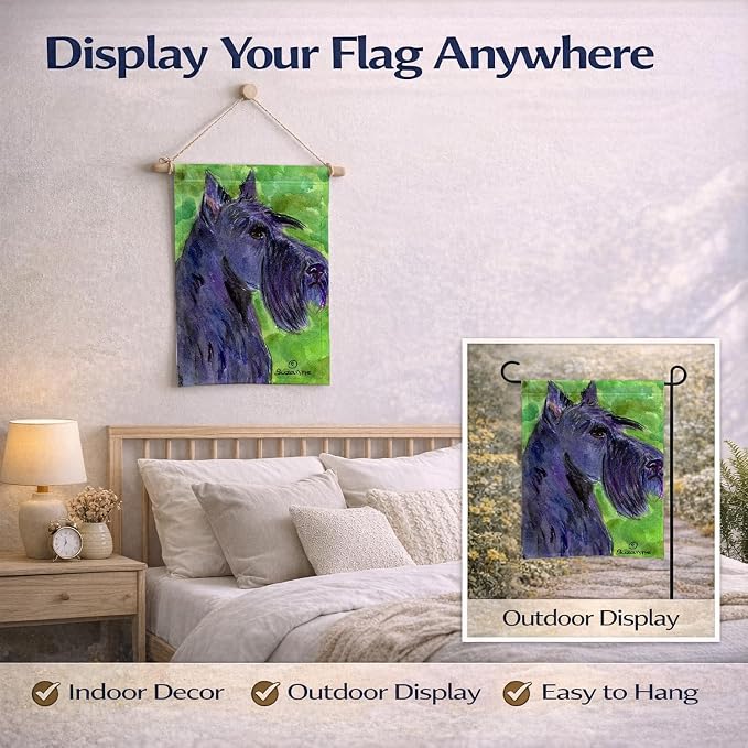 Caroline's Treasures SS8792GF Scottish Terrier Garden Flag Mailbox Flag Decorative Yard Flag Banner Outside Patio Artwork Yard Flower Beds, Garden Size, Multicolor