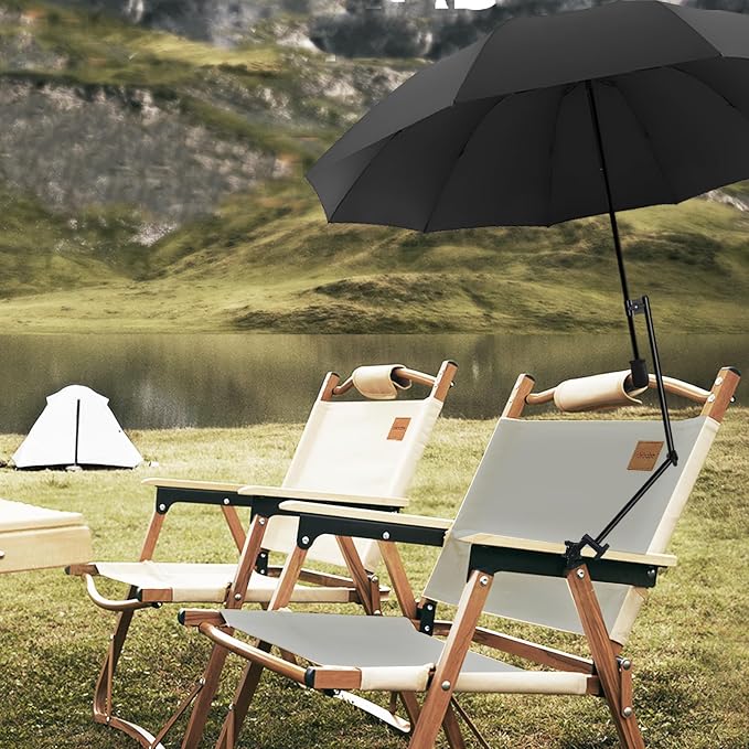 XLINGZA UPF 50+ Beach Umbrella with Adjustable Universal Clamp