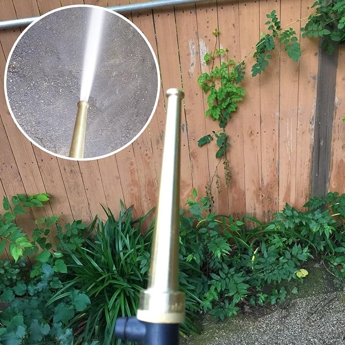Brass Fire Equipment, Plain Hose Nozzle, 1-1/2" NPSH (NPT), 10" Length, 1/2" Orifice (1.5" NPSH/NPT)