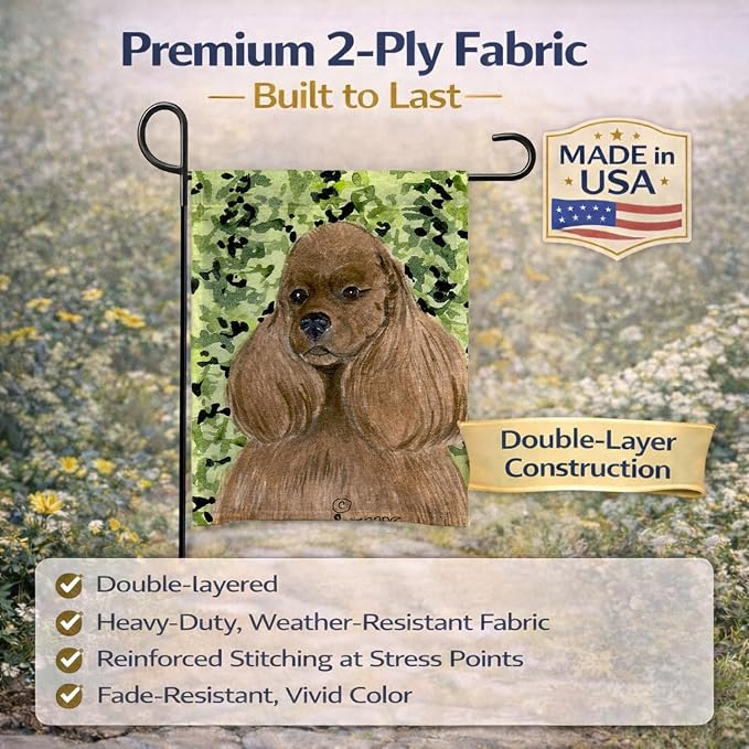 Caroline's Treasures SS8809GF Cocker Spaniel Garden Flag Mailbox Flag Decorative Yard Flag Banner Outside Patio Artwork Yard Flower Beds, Garden Size, Multicolor