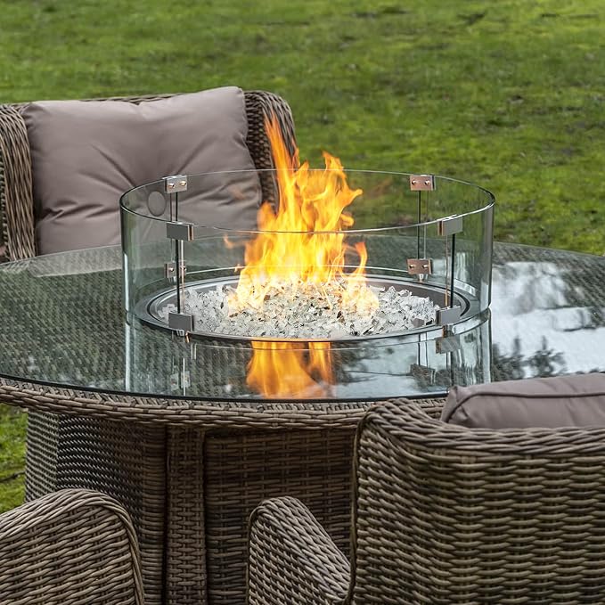 Onlyfire 10 lbs Fire Glass Rocks 1/4 Inch, Reflective Tempered Glass for Propane Fire Pit & Gas Fireplace, High Luster Firepit Glass Stones for Fire Table, Platinum (Multicolor Options Available)