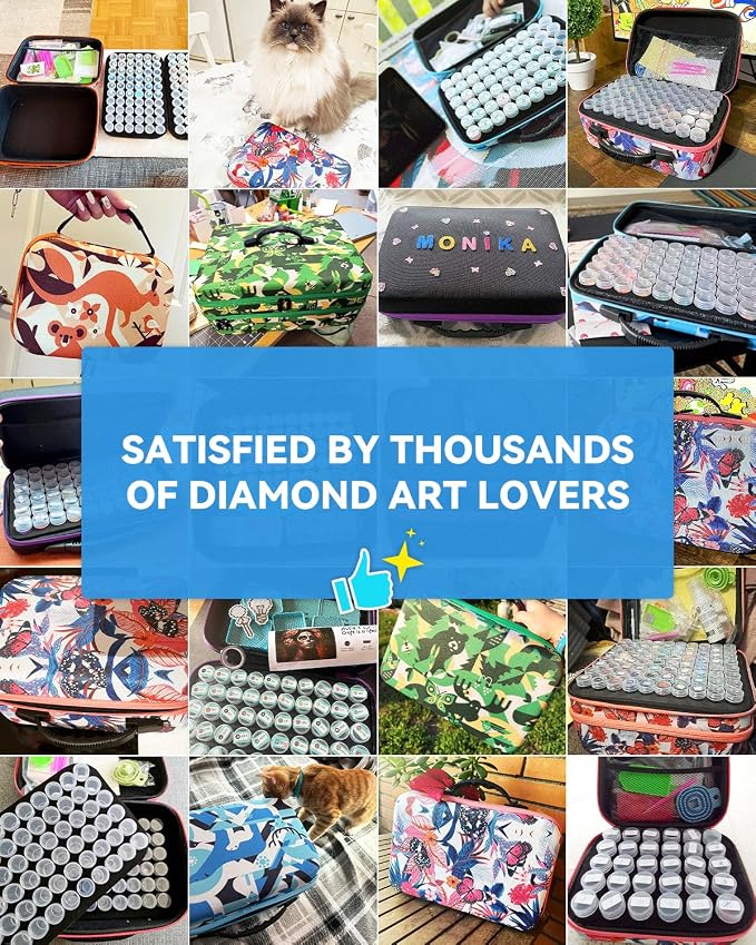 ARTDOT 420 Slots Storage Container for Diamond Art Kits for Adults,Portable Bead Storage Boxes for Diamond Painting Accessories and Tools