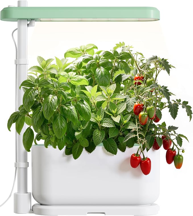 SUNCOZE Hydroponics Growing System Kit with 3 Pods for Beginners | Full Spectrum Dimmable LED Grow Light, Adjustable Height Indoor Herb Garden, Compact Hydroponic System, Gardening Gifts