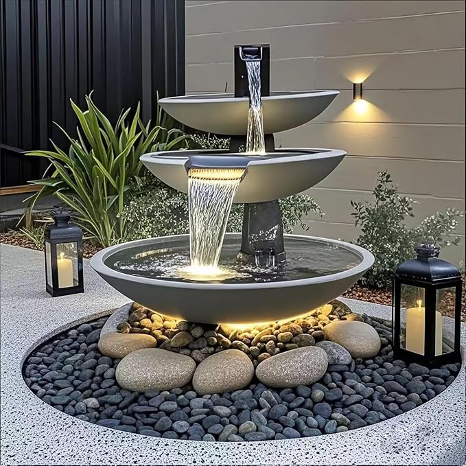 FANTIAN 20 lbs Black River Rocks for Landscaping, 1-2 Inch Stones Natural Decorative Black Pebbles for Planters Aquarium Outdoor Garden Walkways Paving and Yards