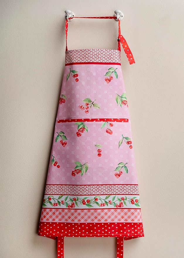 Maison d' Hermine Aprons for women with Pocket 100% Cotton (27.50"x31.50") | Adjustable Neck Strap & long ties Apron Men Chef Wedding Cooking Gardening Server Maid