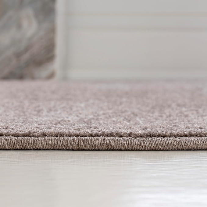 JONATHAN Y Nordby High-Low Arch Striped Indoor/Outdoor Area Rug, 8x10, Taupe/Beige, for Patio, Backyard, Living Room, Bedroom, Office, Hose-Washable (SCN104D-8)