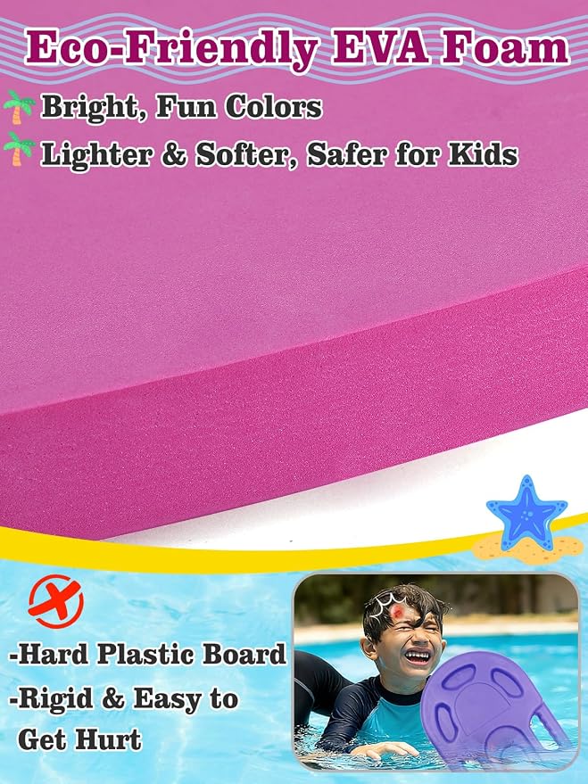 Aulock Swimming Kickboard for Kids with Handrail Hole | Safe Swimming Training Aid Kickboard, Practising Swimming Kickboard for Beginners, for Summer Pool Party