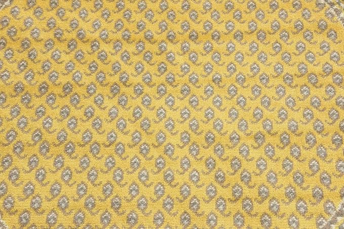 Unique Loom Williamsburg Collection Traditional Border with Dotted Center Area Rug, Round 5' 1" x 5' 1", Yellow/Beige