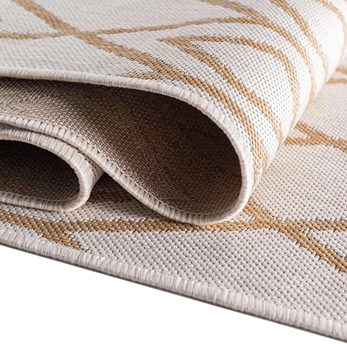 Jill Zarin Outdoor Collection Area Rug - Turks and Caicos (7' 10" Square Beige/Brown)
