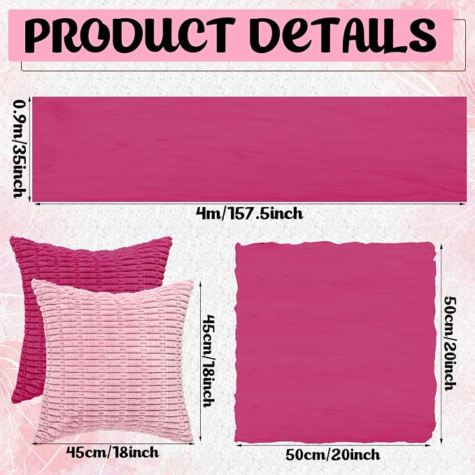 Beeveer 14 Pack Picnic Kit 91x71 Inch Extra Large Outdoor Boho Picnic Blanket with Girl Colors Table Runner, 6 Throw Pillow Cover 6 Napkin Woven Cotton Yarn Washable Beach Blanket for Camp Wedding