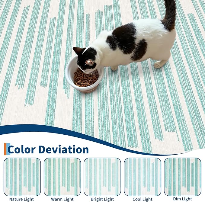 GarveeHome Washable Area Rug 4x6 Modern Non Slip Rug for Living Room Dorm | Stain Resistant Low Pile Carpet Perfect for Bedroom Kitchen Hallway Home Office, Green