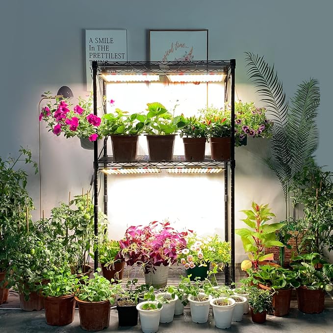 Grow Light, (2-Pack) 200W LED Grow Lights for Indoor Plants Full Spectrum Plant Growing Lamps for Seedling Veg and Bloom