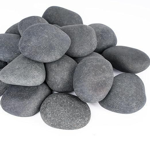 Pulovin 20 lbs River Rocks for Landscaping, 2"-3" Natural Rocks for Aquarium, Fish Tank, Decorative Garden Stones for Plants, Flower Pots, Vase, Walkways