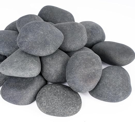 Pulovin 40 lbs River Rocks for Landscaping, 2"-3" Natural Rocks for Aquarium, Fish Tank, Decorative Garden Stones for Plants, Flower Pots, Vase, Walkways