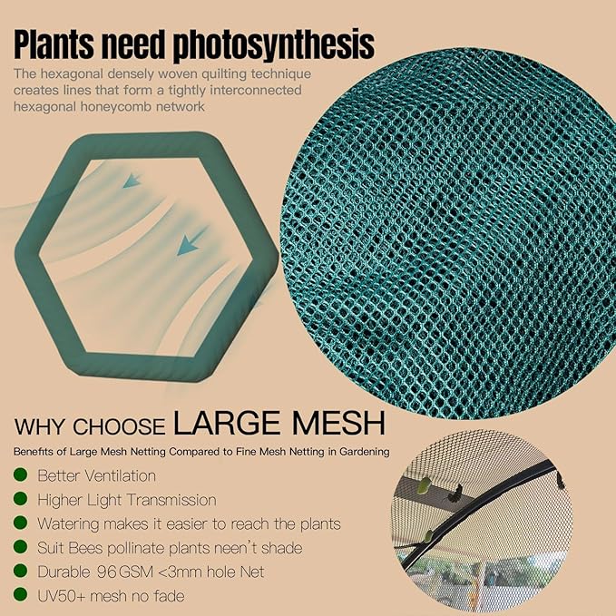 Pop up Gardening Net Cover,29.5x29.5x39.4 inches Pack of 2,Pest Guard Cover for Vegetables Fruits Durable Plant Gardening Net, Pop-Up Chicken Pen for Small Animals Outdoor Run and Pet Enclosure