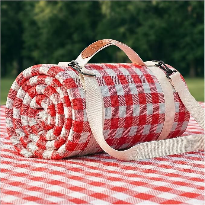 RYCHIC Waterproof Picnic Blanket Rug Outdoor Girlfriend Gf Gifts for Women Sweetest Day Boyfriend 1 One Year Anniversary Meaningful Cute Romantic Xmas First Valentines Men Him Bf