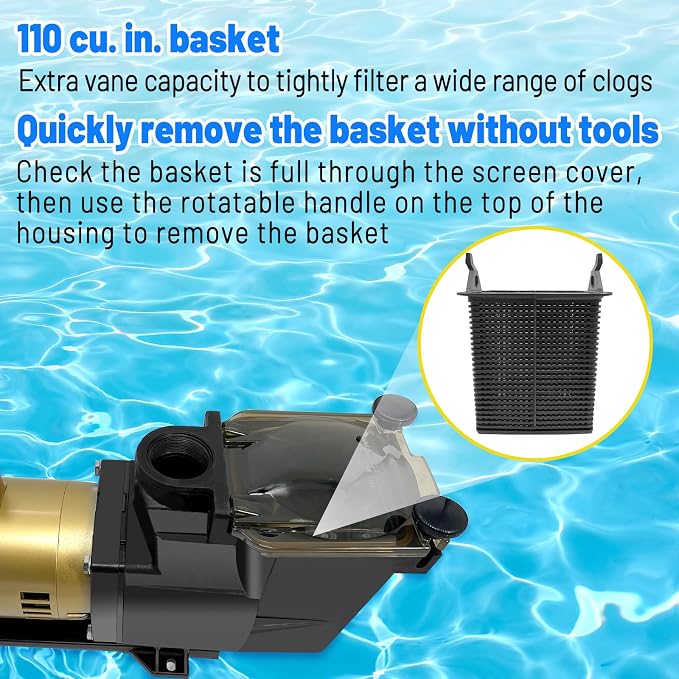 W3SP2615X20 2HP Super Pool Pump 115/230V Replacement for Hayward SP2615X20 | Inground Super Pool Pump Replacement for Hayward Swimming Pools and Spas 2 HP 115/230V 2'' Single Speed SP2615X20