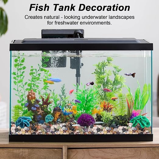 Fish Tank Decor,Landscaping Pebbles, River Rocks Decorative Ornamental Pebbles, DIY Smoothed Rocks for Potted Plant Resin Art Vase Fillers Aquarium Gravel Rocks (Mixed Color, 10 Pounds)