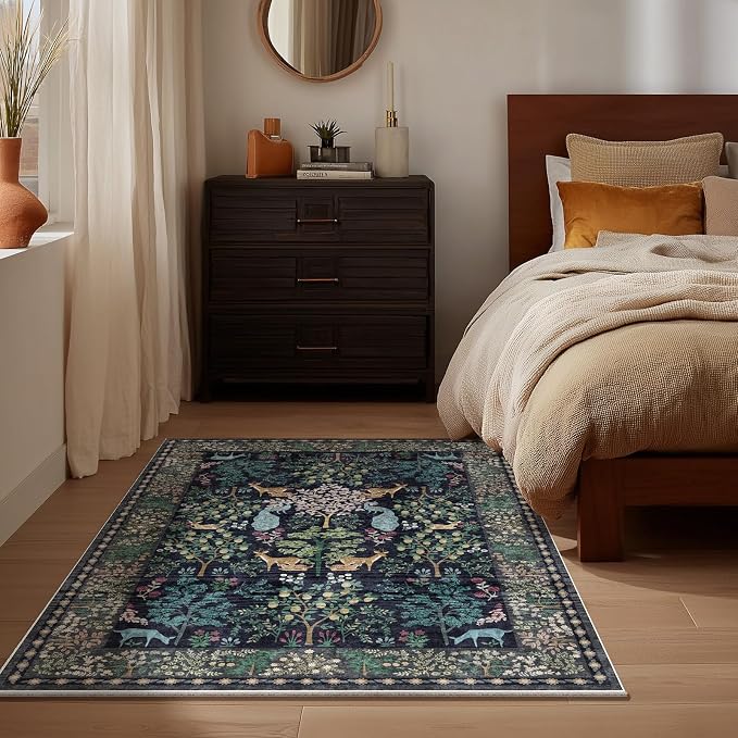 2x3 Washable Throw Rugs for Entryway: Door Mat Indoor Entrance Small Area Rug Non-Slip Low Pile Soft Kitchen Rug for Front Door Indoor Entrance Entry Kids Room Bedside