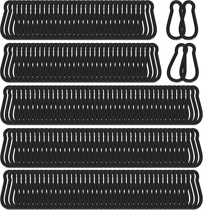 Heavy-Duty Carabiner Clip 1.57"–5.5", Black/Silver Spring Snap Hook, Quick Link Keychain Clip for Keys, Swing Set, Camping, Fishing, Hiking & Traveling (120–1350 lbs)