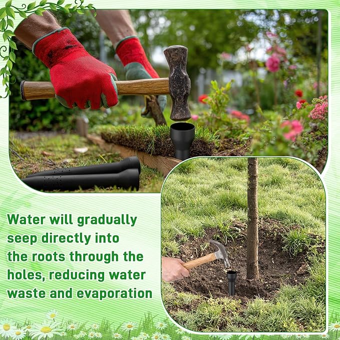 20 Pack Garden Watering Stake 12 Inch Large Uv-Protected ABS Plastic Deep Root Irrigation Spike for Trees, Flowers, Fruits, Vegetables, Potted Plants