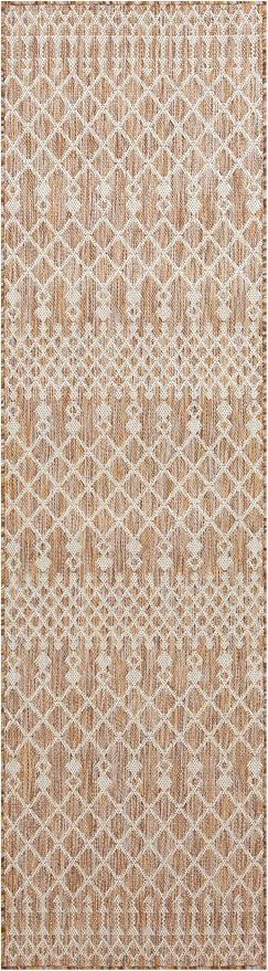Nourison Home Positano Jute 2'2" x 8' Area Rug - Easy Clean, Non Shedding, Bed Room, Living Room, Dining Room, Kitchen (8' Runner)