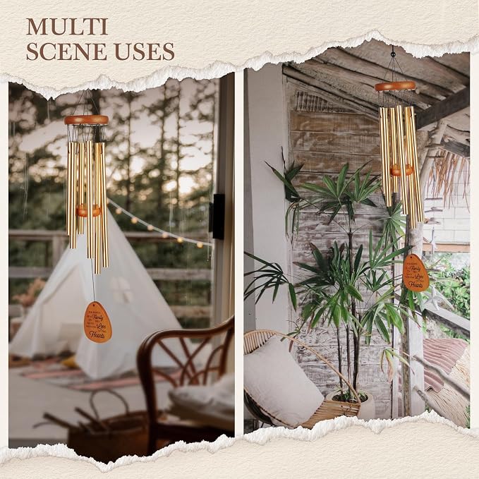 Leebbsin 50th Wedding Anniversary Wind Chime, Happy 50th Anniversary Romantic Gifts for Couple, Parents, Wife, Husband, Friends, Golden Anniversarys Keepsake Gifts Ideas | Happy 50th Anniversary Romantic Gifts for Couple, Parents, Wife, Husband, Friend...
